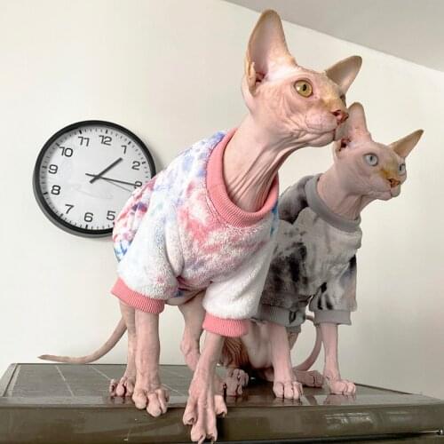 Sphynx Cat Clothes Fashion Soft Cat Sweater for Cat Comfort Dirt-resistant thickened Winter Sphinx Hairless Cat Clothes