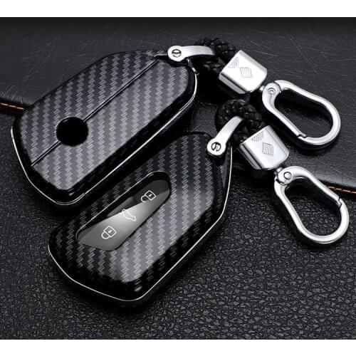 Gel Car Key Cover For VW Volkswagen Golf 8 MK8 2020 Skoda Octavia 3 Buttons Smart Keyless Remote Control Cases Keychain Holder