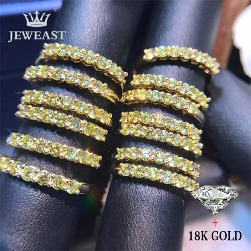 Natural Diamond 18K Gold Pure Gold Ring Beautiful Gemstone Ring Good Upscale Trendy Classic Party Fine Jewelry Hot Sell New 2020