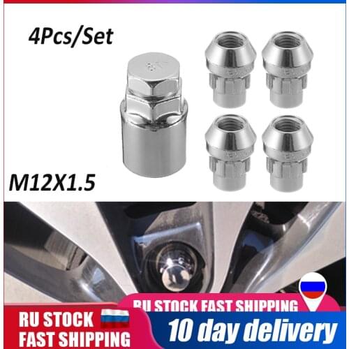 M12x1.5mm Anti Theft Car Wheel Lock Nuts 60 degree Tapered Security Bolts With Key Racing Lug Nuts Replacement Parts
