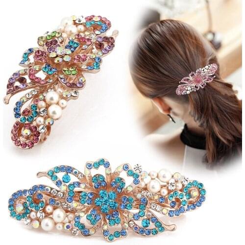 Fashion Women Headwear Gorgeous Diamond Hair Clips Bands Hair Accessories Hairpin Butterfly Barrettes Headband Crystal For Women
