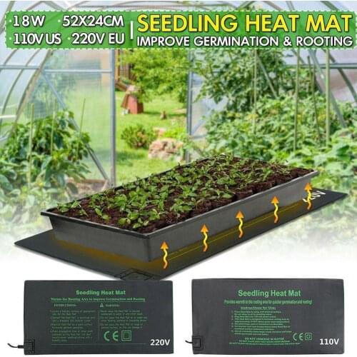 24x52cm Seeding Heat Mat Plant Growth Heating Mat Waterproof Mat Garden for EU/AU/UK/US Plant Heat Seed Supplies Germination
