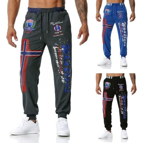 New Union Jack Printed Jogging Trousers for Men Outdoor Joggingpants Fitness Football Training Trousers