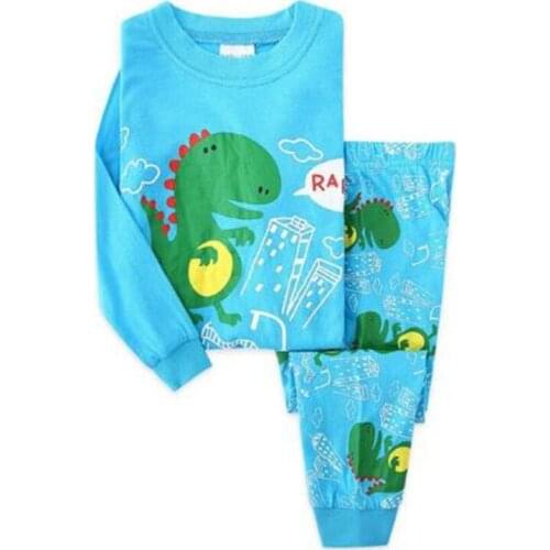 New Spring Autumn Sleepwear Cotton Cartoon Children Pajamas Nightwear Loungewear Kids Girls Pyjamas Homewear P018