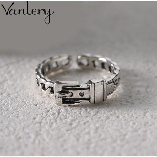 New Trendy Personality Punk Belt Rings For Women Lady Resizable Size Rings Party Jewelry Charm Gifts