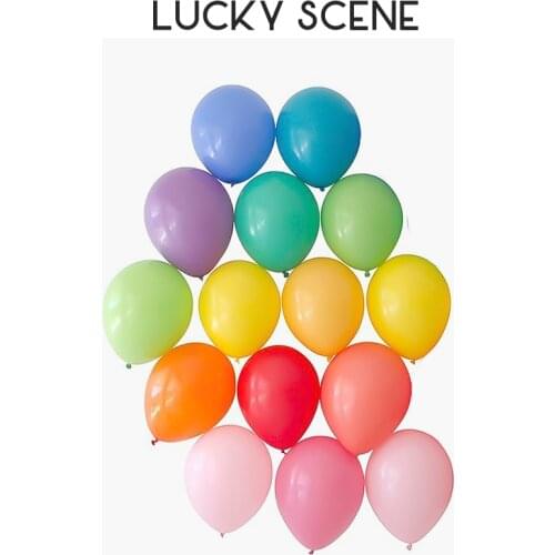 15Pcs 10“ Solid Color Monochrome Birthday Balloon Kids Party Accessories Bright Colorful Thick Latex Balloon S00078