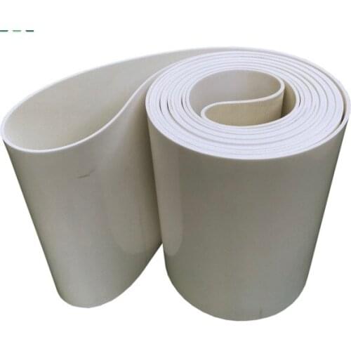 Perimeter:1000-1800mm W:100mm T:2mm White PVC Industrial Transmission Conveyor Belt Food Grade (Can Customized Size)