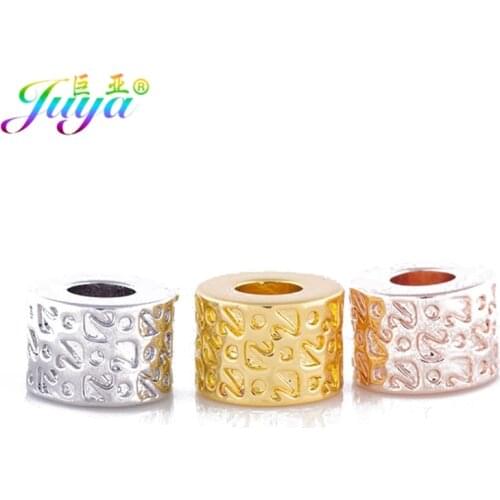 DIY Beading Jewelry Metal Beads Gold/Rose Gold Hole Brass Swan Beads Accessories For Women Men Beadwork Jewelry Making