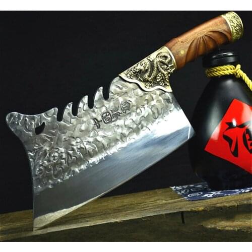 Authentic Longquan ghost hand-forged hand-forged old-fashioned bone cleaver bone cleaver kitchen dedicated chef knife slicer