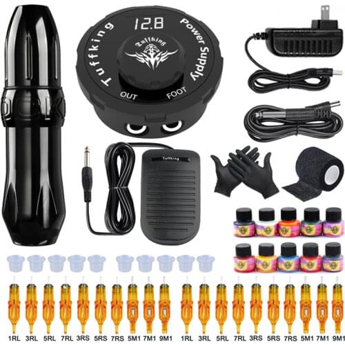 Professional Tattoo Machine Set Rotary Tattoo Pen With Cartridges Needles Permanent Makeup Machine For Tattoo Beginner Body Art