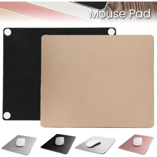 Aluminium Alloy Anti-Slip Office Home Gaming Mouse Mat Pad Computer Accessory