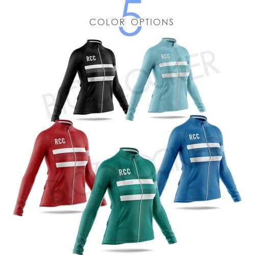 Rcc Women Cycling Jersey Winter Road Bike Jacket Long Sleeve Thermal Fleece Lady Racing Uniform Female Maillot Ciclismo 2020