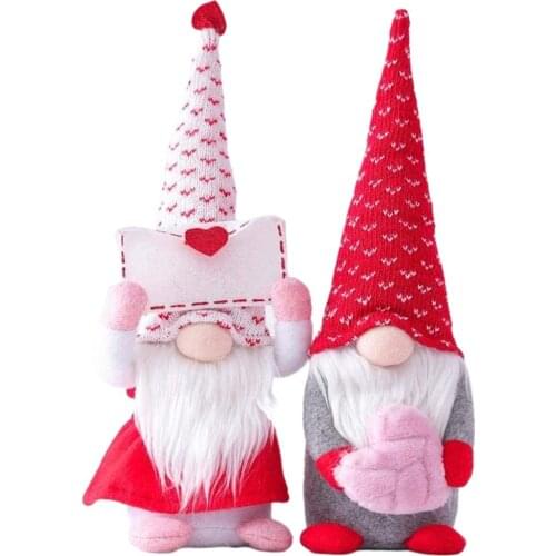 Valentines Day Doll Display Window Props Dwarf Plush Doll Decoration Valentines Day Family Table Dwarf Decoration Gift