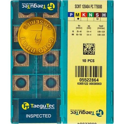 SCMT120404-PC TT9080 100% Original TAEGUTEC carbide insert with the best quality 10pcs/lot free shipping