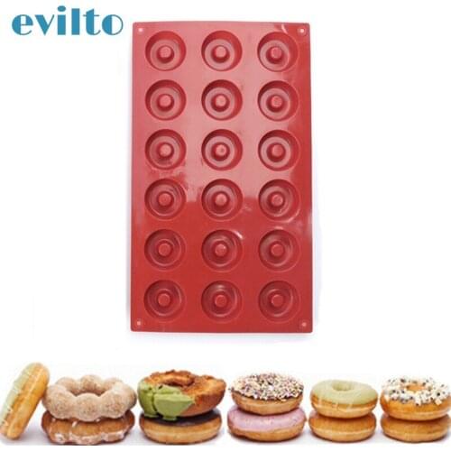 18 Cavity Silicone Cake Mould DIY Donut Cupcake Mold Non-Stick Baking Pastry Cookie Chocolate Mold Dessert Decorating Tools