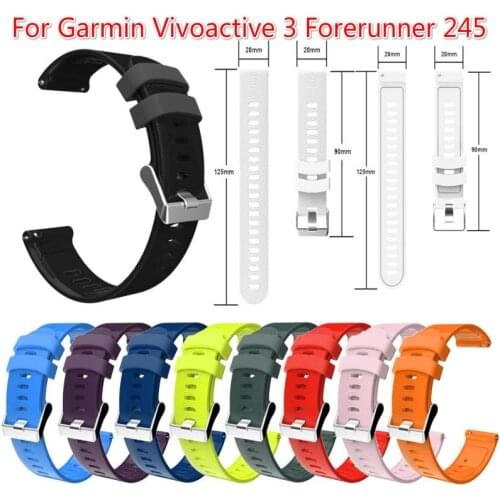 Replacement Sports Watch Silicone Band Strap For Garmin Vivoactive 3 Forerunner 245 Smart Watch Accessories Strap TXTB1