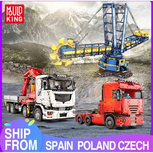 MOULD KING Building Blocks High-Tech Remote Control Truck Excavator model Bricks Educational Toys For Children Christmas Gifts