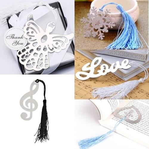Creative Musical Note Snowfake Love Heart Alloy Bookmark Exquisite Gift Novelty Ducument Book Marker Label Stationery