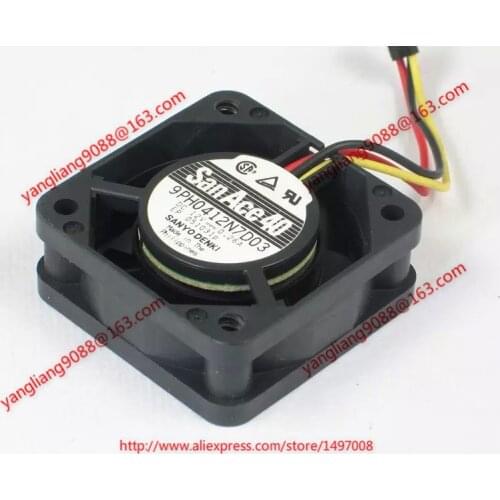 SANYO DENKI 9PH0412N7D03 DC 12V 0.26A 40X40X15mm Server Cooling Fan