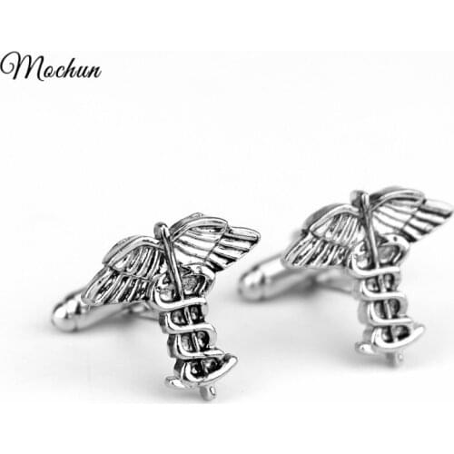 MQCHUN Vintage Allure Angels Wings Shirt Brand Cuff Buttons Metal Cufflinks Percy Jackson Cuff Links For Mens Wedding Jewelry