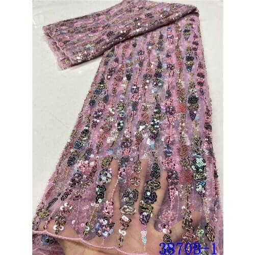 Women french Floral lace sequins embroidery tulle lace high quality wedding party dress DIY tulle laces net lace fabric 5Yards