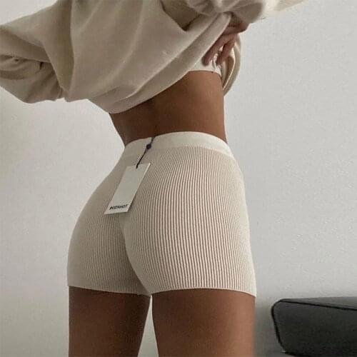 Women Summer Cycling Bike Shorts Stretch Basic Short Solid Black White Shorts For Women Woman Clothing Sweat Trouser Strike