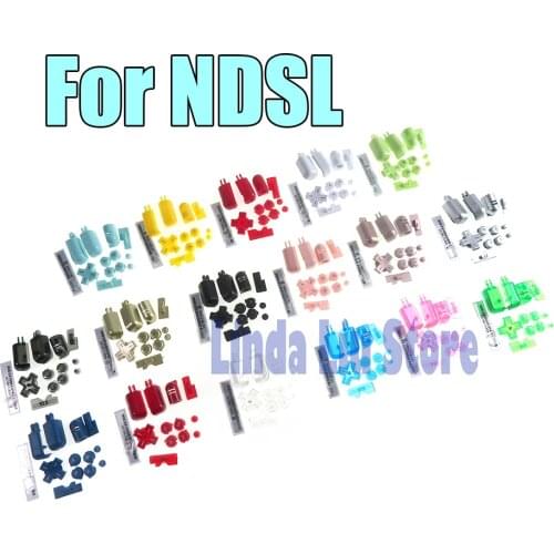 1set/lot Left Right ABXY D Pad Cross Button Full Button Set Replacement for DS Lite for NDSL Buttons Kit(5 Colors available )