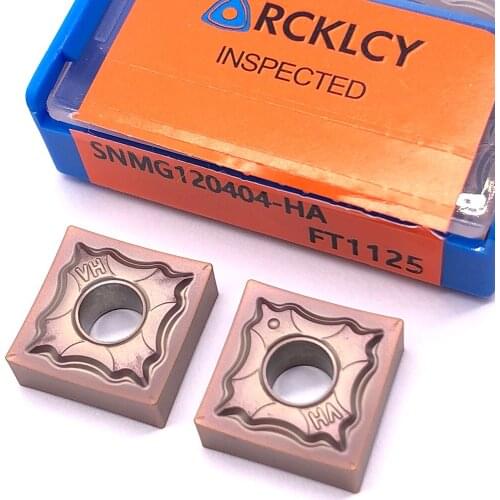 10pcs RCKLCY SNMG120404 HA FT1125 Metal Turning Tools lathe Cutter Processing stainless steel Machine Tool Accessories Blade