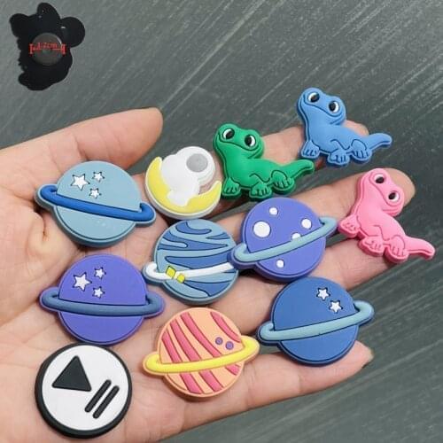 11PCS PVC Cartoon Fridge Magnets Universe Planet Moon Star Pause Button Refrigerator Magnetic Sticker Kids Gifts Office Supplies