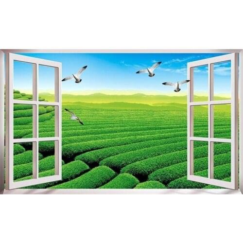 DIY diamond painting mosaic Cross stitch square diamond embroidery home decoration needlework scenery Beauty Field