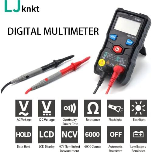 Electrical Digital Multimeter AC/DC Ammeter Volt Ohm Tester Meter Multimetro With LCD Display 6000 Counts Backlight Portable