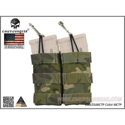 Emerson Modular Open Top Double MAG Pouch For:5.56 Combat Molle Magazine Pouch Multicam Tropic EM6354