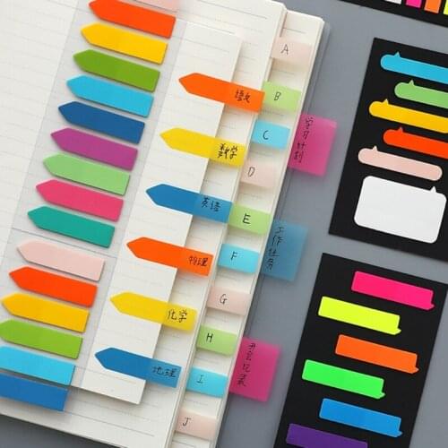 Label Index Office Supplies Fluorescence Self Page Index Stickers Stick firmly Assorted Color Page Markers Flag Tabs