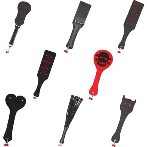 PU Leather Spanking Paddle Flirting Long Whip Bdsm Bondage Slave SM Games Fetish Flogger Sex Toys For Couples