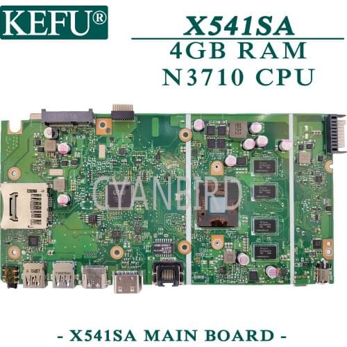 KEFU X541SA original mainboard for ASUS VivoBook Max F541S with 4GB-RAM N3710 CPU Laptop motherboard