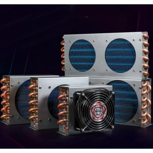Small Shell Condenser Radiator Freezer Air-Cooled Fan Aluminum Fin Copper Tube Heat Exchanger