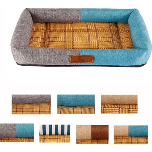Dog Bed Mat Soft Crate Summer Cool Kennel Mat With Anti-Slip Bottom Ice Silk Cooling Pet Mattress For Cat Dog Sleeping