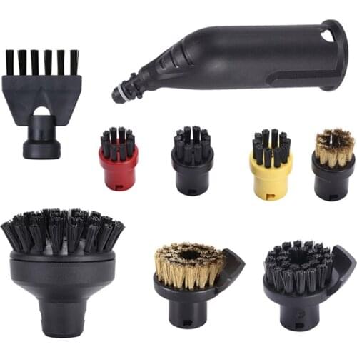 Round Brush Flat Brush Sprinkler Head for Karcher SC1 SC2 SC3 SC4 Large Round Brush Brush for Steam Cleaner Sweeper