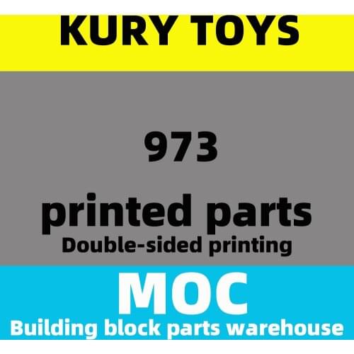 Kury Toys DIY MOC For 973 printed parts Double sided Building block parts For Glass for brick toys