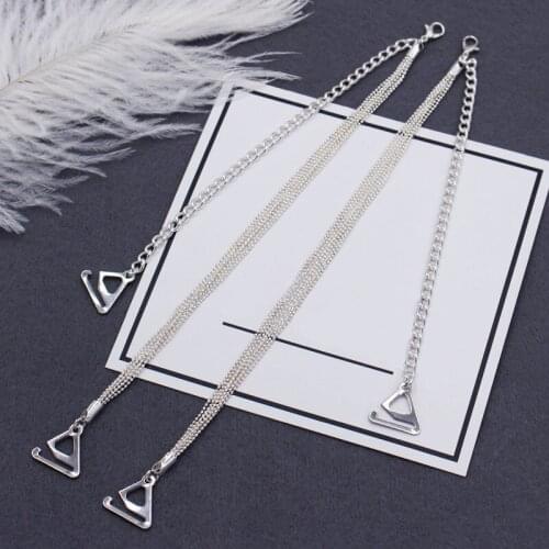 Summer Non-Slip Simple Shoulder Straps Off-the-shoulder Invisible Halter Tassel Metal Bra Straps Beads Underwear Straps Trendy