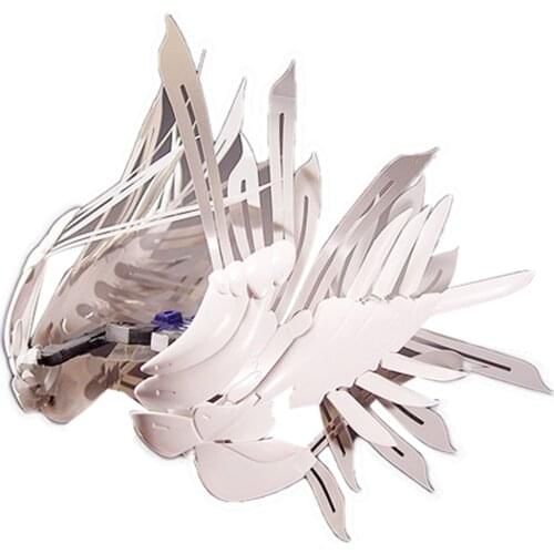 Wing Feather Modified Special Effects for Wing for Gundam Zero 1/100 Model - White