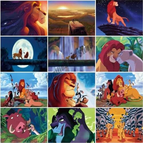 Disney Cartoon Simba Diamond Painting The Lion King Full Square/Round Diamond Mosaic Childrens Room Decor Cross Stitch Kits