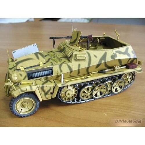 DIYMyModeI German sdkfz 250-1 armored vehicle DIY Handcraft Paper Model KIT Handmade Toy Puzzles Gift Movie props RU(Origin)