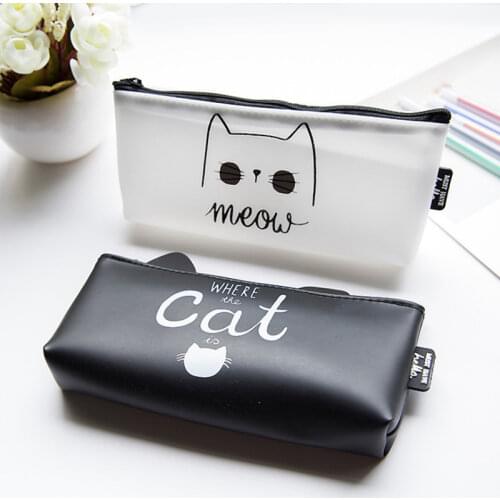 Chinese Kawaii Cat Pencil Bags Student Pencil Case Cute Storage Bag Pen Box Stationery Pouch School Supplies