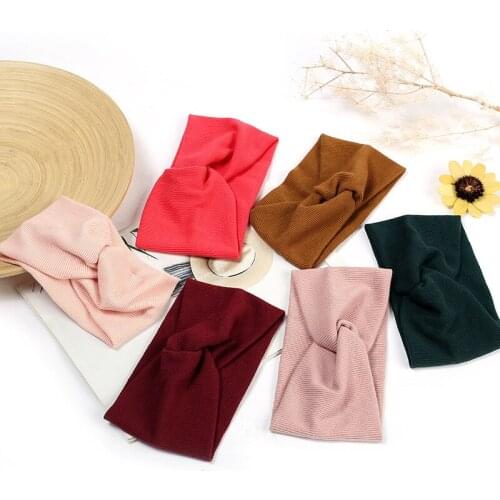 1PCS Thread Crossing Hair Holder Hairbands Fleece Bow Animal Ears Headband For Women Girls Turban Fashion Hair Accessories