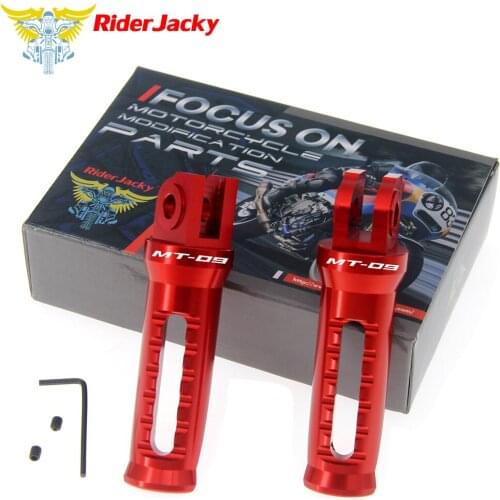 RiderJacky For YAMAHA MT-09 MT 09 MT09 MT9 2018 2019 Motorcycle Front Footrest Foot Pegs CNC Foot Rests Pedal
