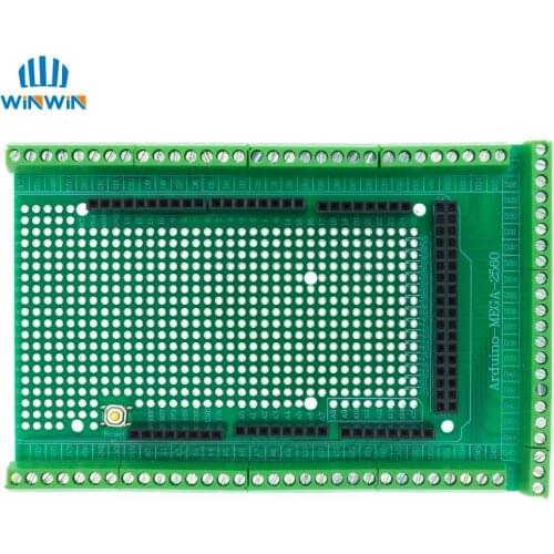 Compatible With MEGA2560 Double-side PCB Prototype Screw Terminal Block Shield Board Kit For Arduino Mega 2560 / Mega2560 R3