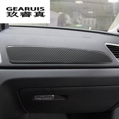 Car Styling Center Console Dashboard Trim Auto Door Decoration Cover Stickers Trim Carbon Fiber For Audi Q3 Interior Accessories
