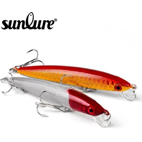 2019 Sunlure Top Sale 6g-0.21oz 1pc The Minnow Painting Fishing lure Bait 5 color 3.54"-9cm Fishing Tackle With BKB Hook DXM001