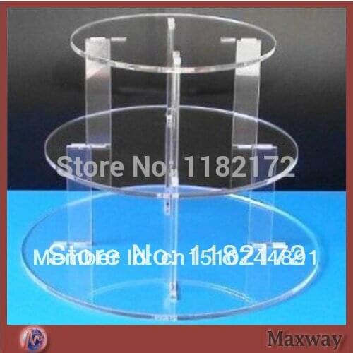 Wedding decoration 3 Tier Clean Beautiful lucency modern design Acrylic Cupcake Stand Party / Wedding / Festival Supplies